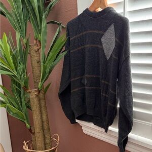 Bill Blass Charcoal Sweater with Diamond Accent